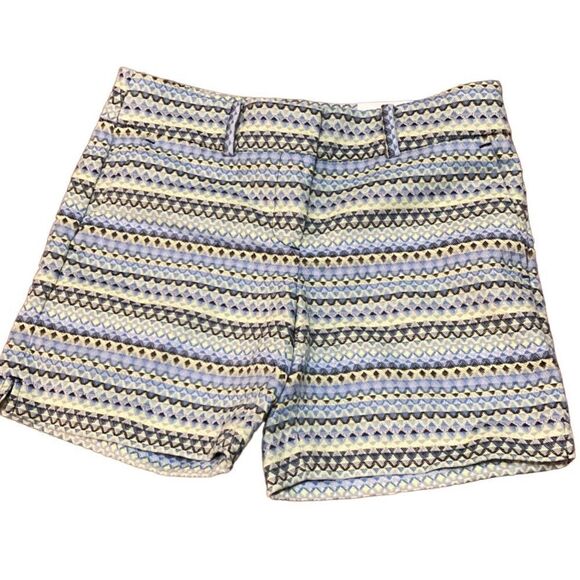 NWT Ann Taylor Loft The Riviera Short Blue Printed Boho Womens Size 0 Multicolor - Picture 2 of 9